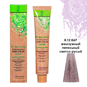 JJ'S PERMANENT HAIRCOLOR CREAM/Перманентная краска д/вол.,тон 8.12 8АР жемчуж.пепельный св-рус,100мл