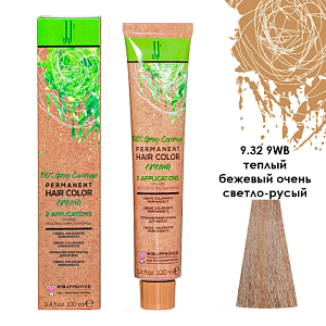 JJ'S PERMANENT HAIRCOLOR CREAM/Перманентная краска д/в.,тон 9.32 9WB теплый беж.очень св-русый,100мл