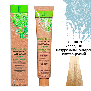 JJ'S PERMANENT HAIRCOLOR CREAM/Перманентная краска д/вол.,тон 10.0 10СN хол.нат.ультра св.-рус,100мл