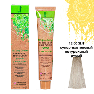 JJ'S PERMANENT HAIRCOLOR CREAM/Перманентная краска д/вол.,тон 12.00 SLN супер платинов.нат.рус,100мл