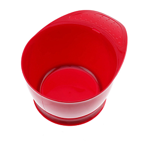 Чаша для краски Т-21red DEWAL, красная , с ручкой, с прорезиненной вставкой 320мл