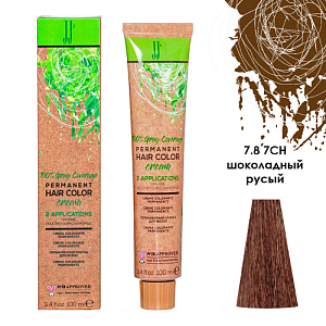 JJ'S PERMANENT HAIRCOLOR CREAM/Перманентная краска д/вол.,тон 7.8 7СН шоколадно-русый,100мл