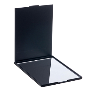 Зеркало MR-402 складное DEWAL, прямоугольное, пластик, черное, одностороннее,12,5 х 16 см