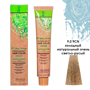 JJ'S PERMANENT HAIRCOLOR CREAM/Перманентная краска для волос,тон 9.0 9СN хол.нат.очень св.-рус,100мл