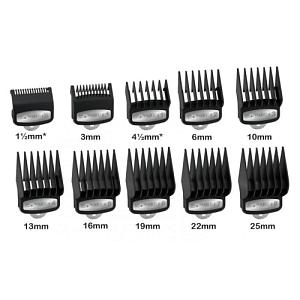 3421-100  Wahl Attachment comb set/ Комплект 10 шт.  насадок Премиум 1,5-25мм, черный 