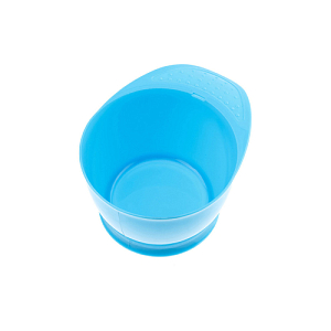Чаша для краски Т-21blue DEWAL, голубая , с ручкой, с прорезиненной вставкой 320мл