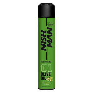 Питательный спрей блеск/Лак для волос NISHMAN 01 Olive 400 мл