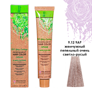 JJ'S PERMANENT HAIRCOLOR CREAM/Перманентная краска д/вол.,тон 9.12 9АР жемчуж.пеп.очень св-рус,100мл