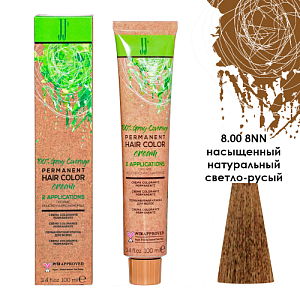 JJ'S PERMANENT HAIRCOLOR CREAM/Перманентная краска д/вол.,тон 8.00 8NN насыщ. натур.св-русый.,100 мл