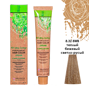 JJ'S PERMANENT HAIRCOLOR CREAM/Перманентная краска д/в.,тон 8.32 8WB теплый бежевый св-русый,100мл